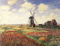 Claude Monet Tulip Fields in Holland Spain oil painting art